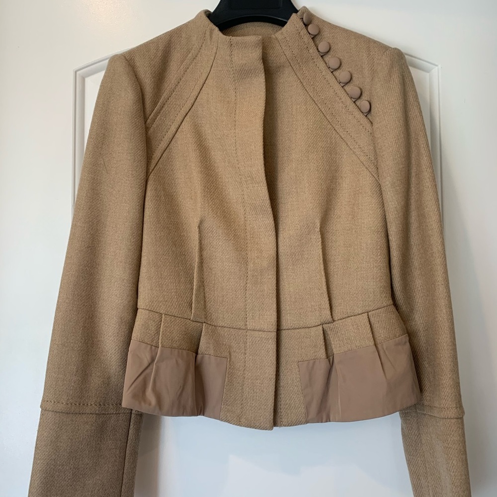 BCBG Maxazria wool cropped blazer jacket
